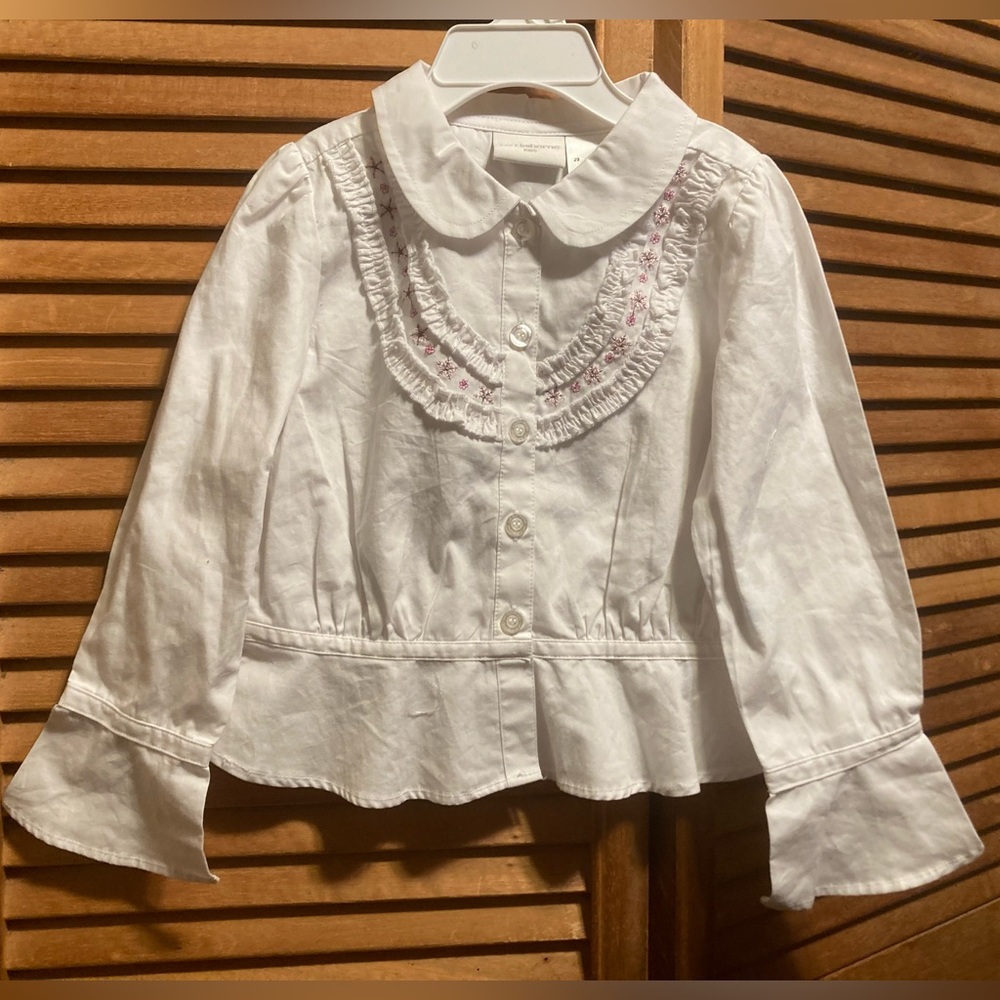 Liz Claiborne White Peplum Style Shirt